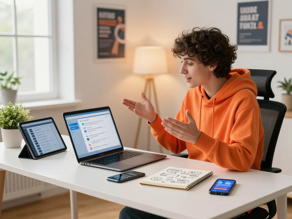 Engaging scene showcasing juicy chat ai conversation in a modern workspace with chat analytics tools.