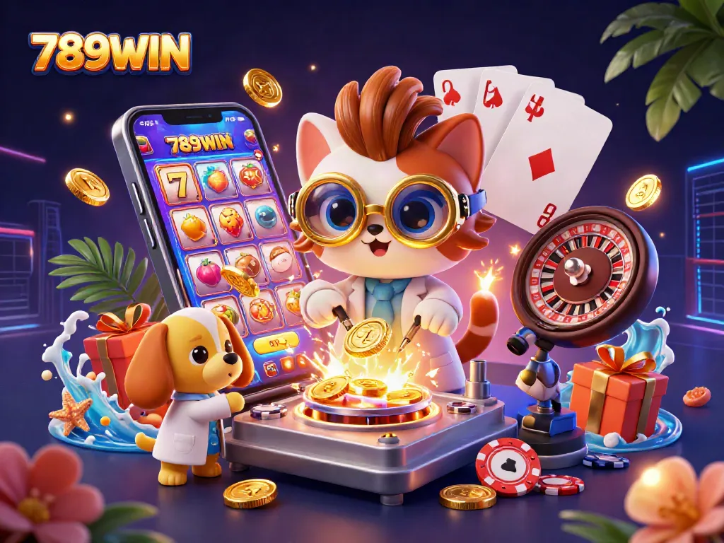 Experience thrilling action and winning moments with 789WIN in this vibrant casino scene.